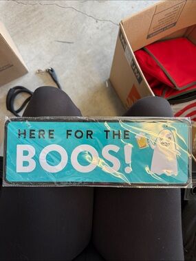 Here For The Boos! Teal Halloween Sign new
